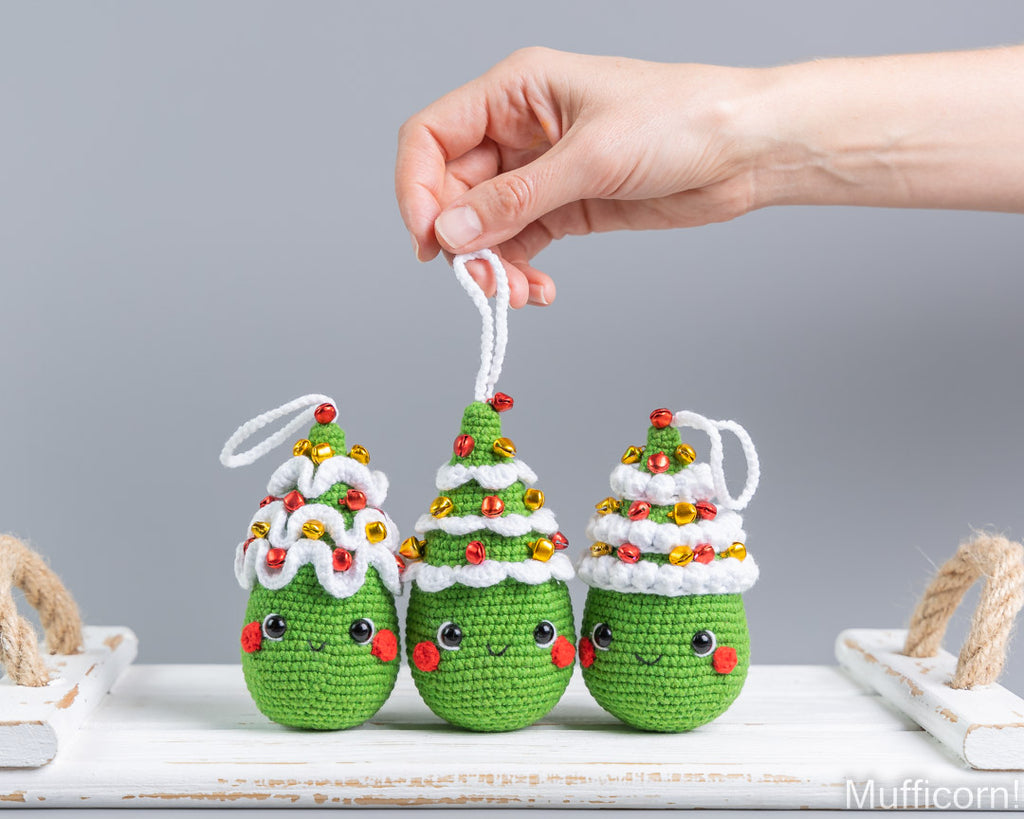 Crochet Patterns Bundle: Christmas trees Ornaments