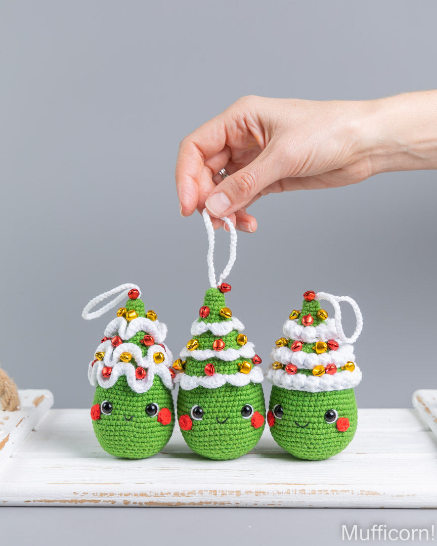 Crochet Patterns Bundle: Christmas trees Ornaments