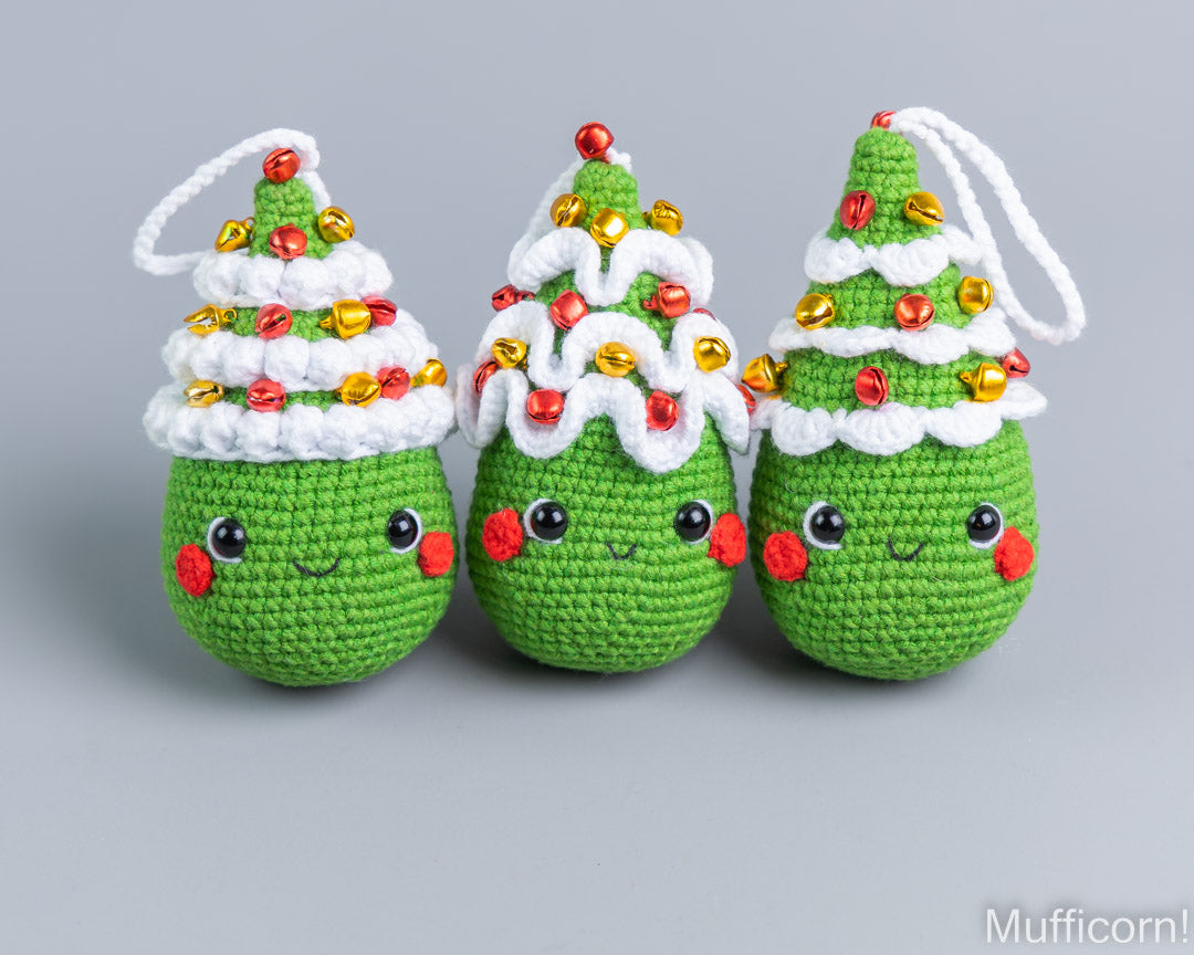 Crochet Patterns Bundle: Christmas trees Ornaments