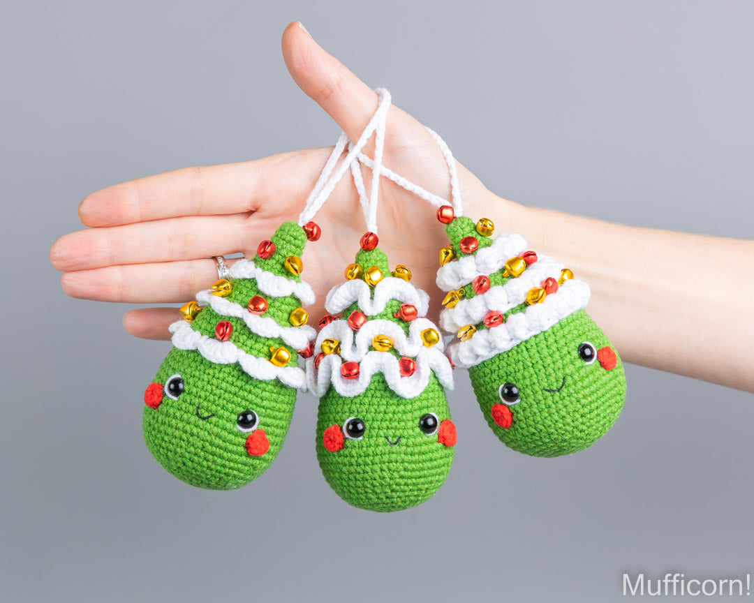 Crochet Patterns Bundle: Christmas trees Ornaments