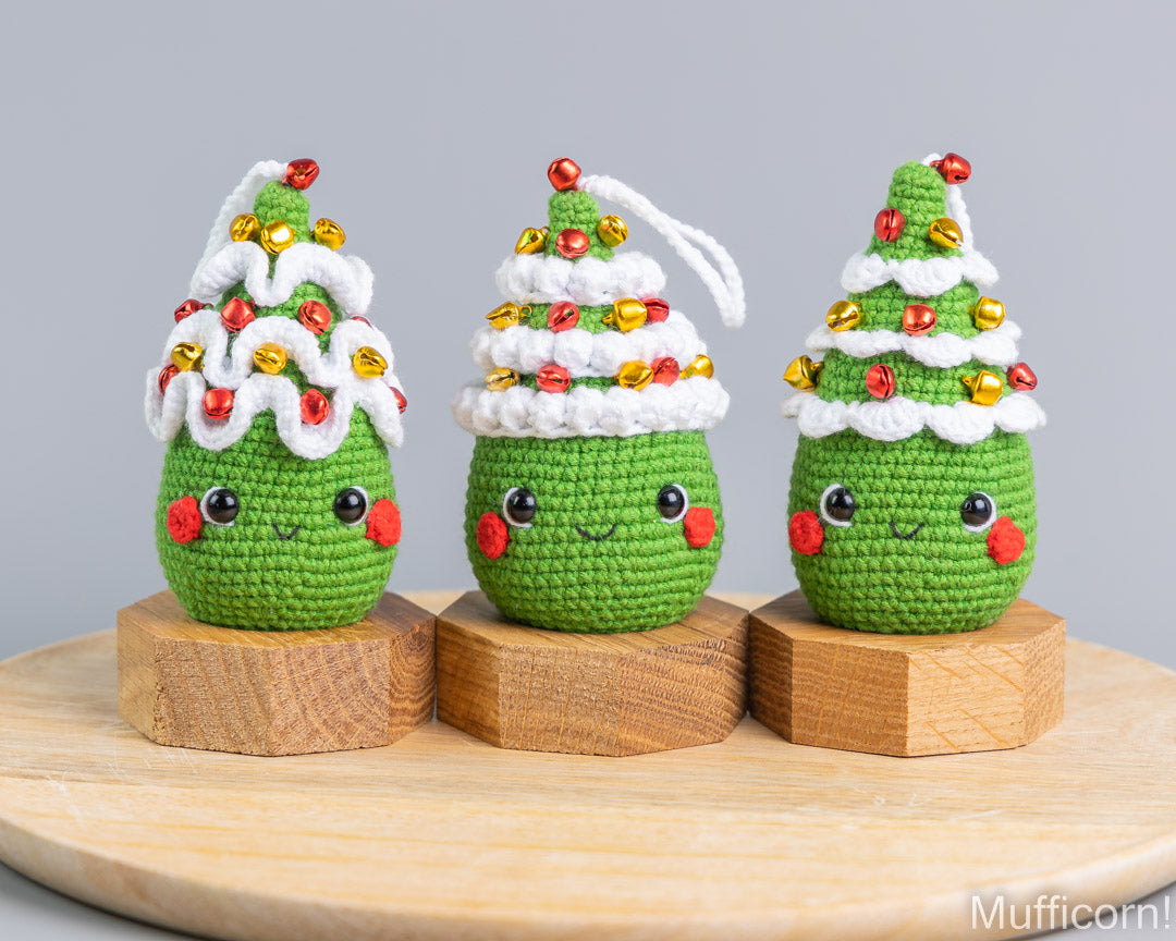 Crochet Patterns Bundle: Christmas trees Ornaments