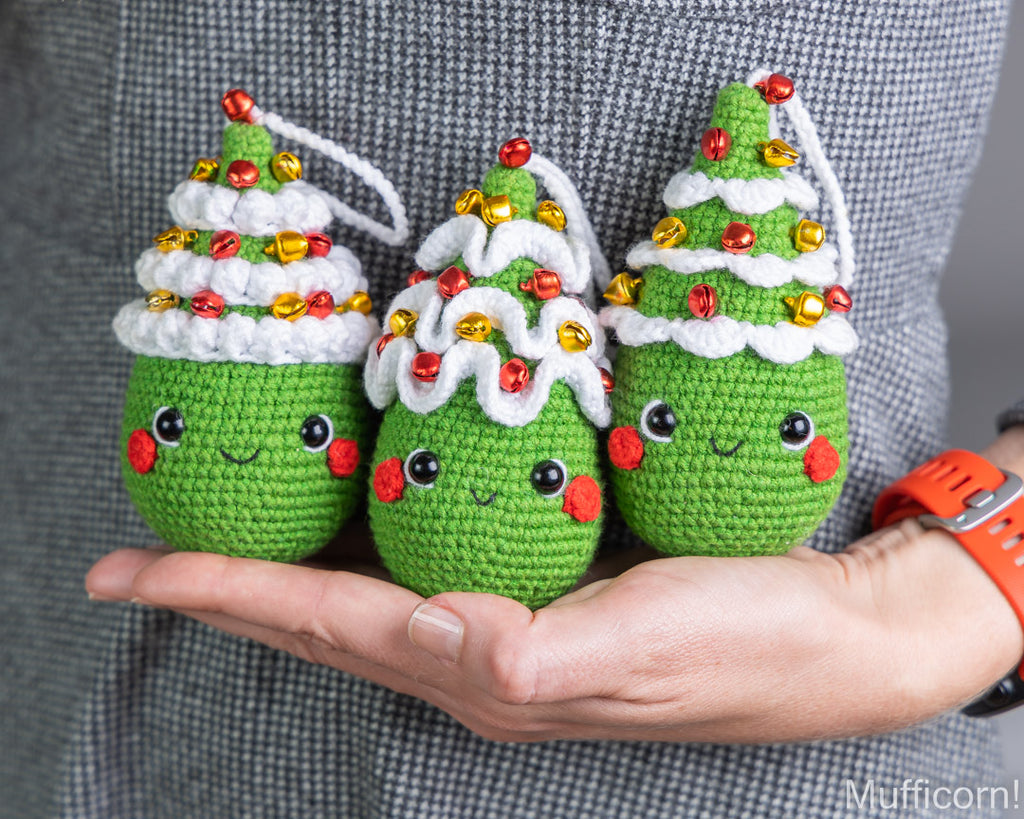 Crochet Patterns Bundle: Christmas trees Ornaments
