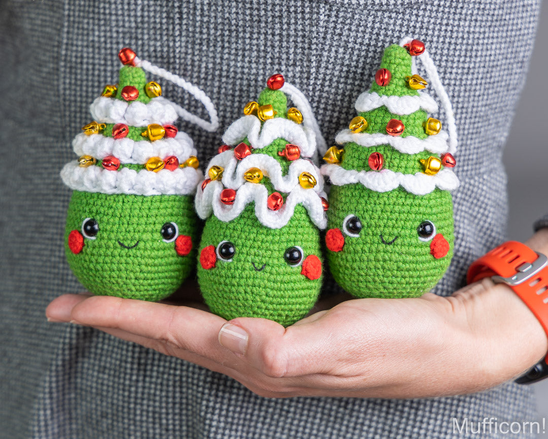 Crochet Patterns Bundle: Christmas trees Ornaments