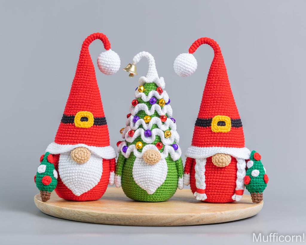 Crochet Patterns Bundle: Christmas Gnomes