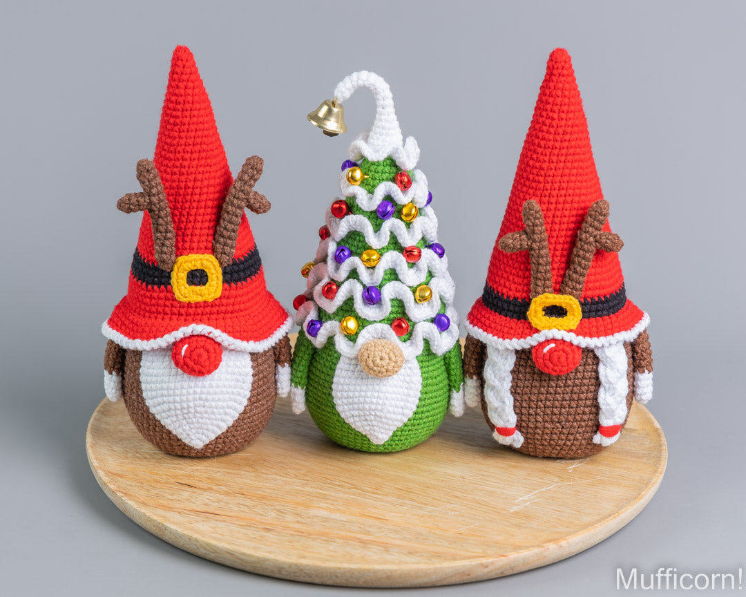 Crochet Patterns Bundle: Christmas Gnomes