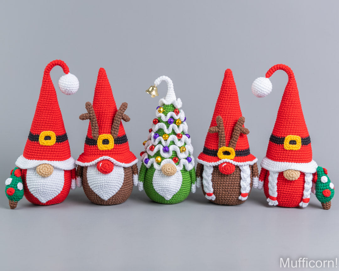 Crochet Patterns Bundle: Christmas Gnomes