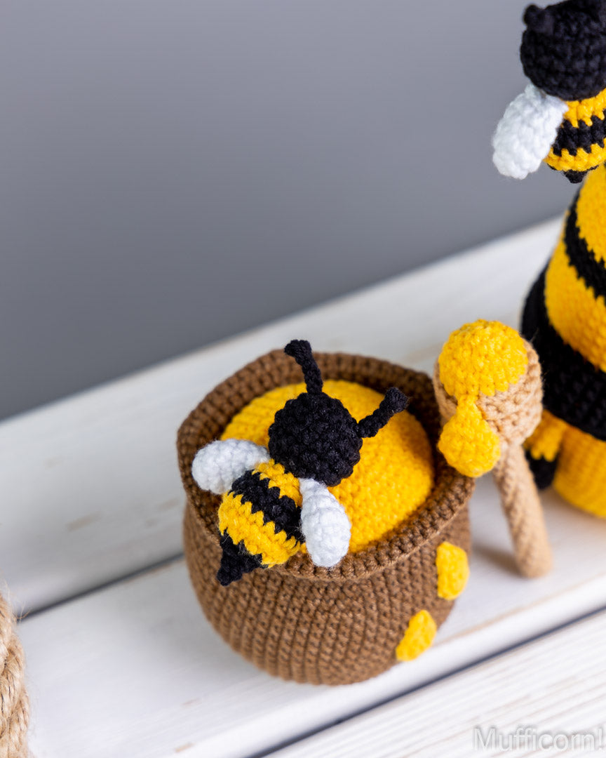 Crochet patterns bundle: Bee Gnome and a Pot of Honey