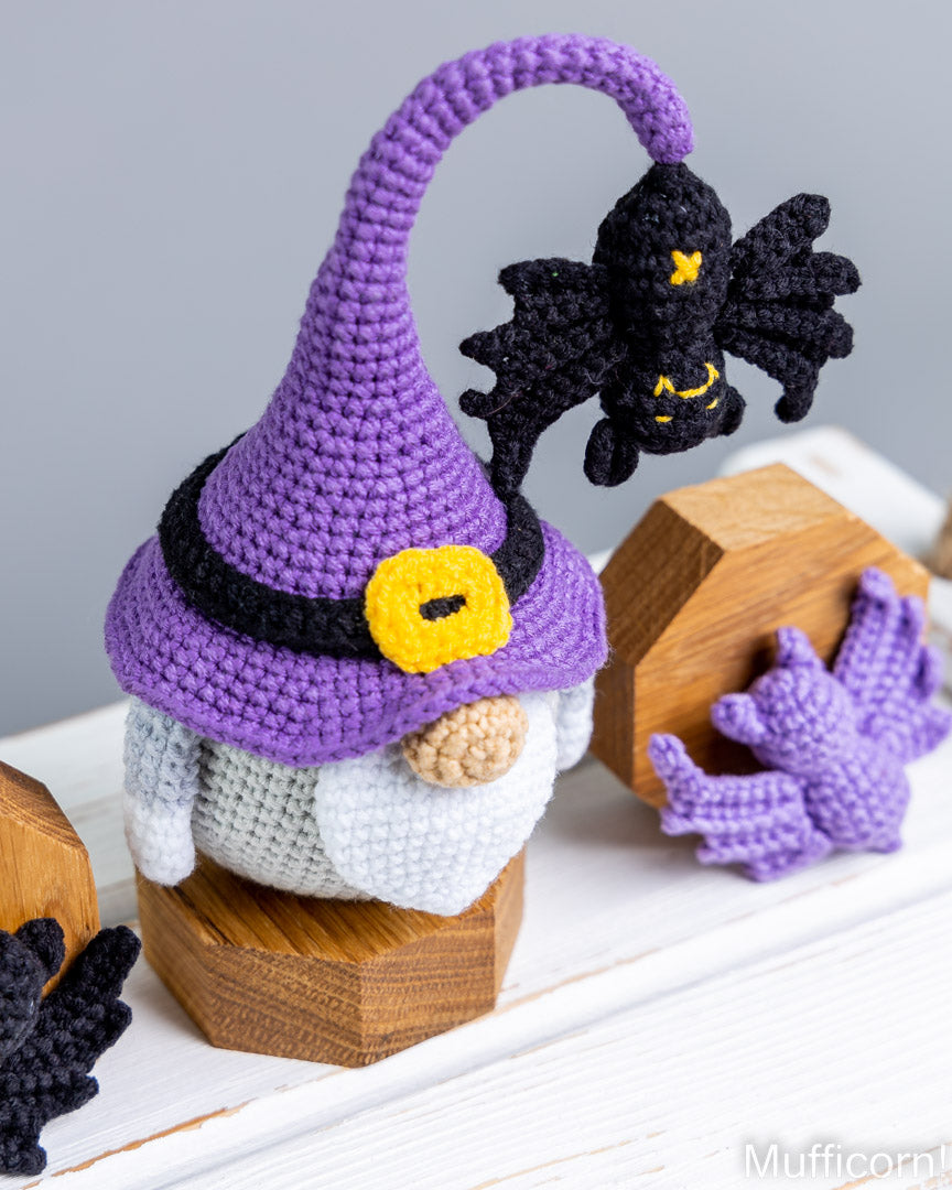 Halloween Gnome with Bat