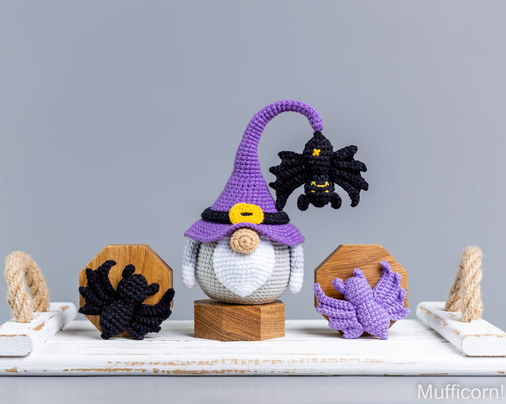 Halloween Gnome with Bat