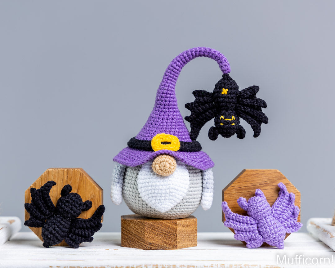 Halloween Gnome with Bat