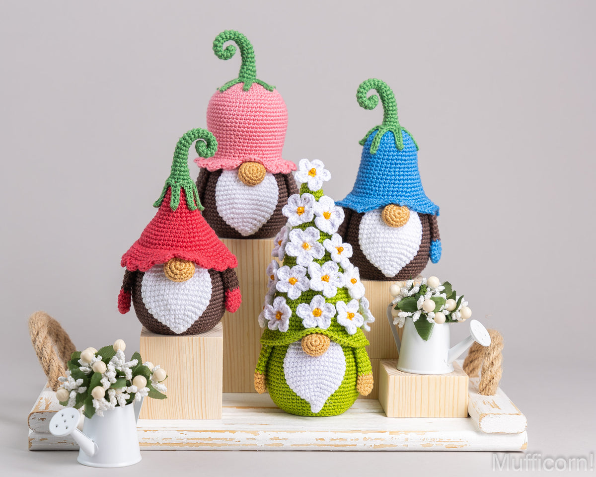 Crochet Patterns Bundle: Flower Gnomes