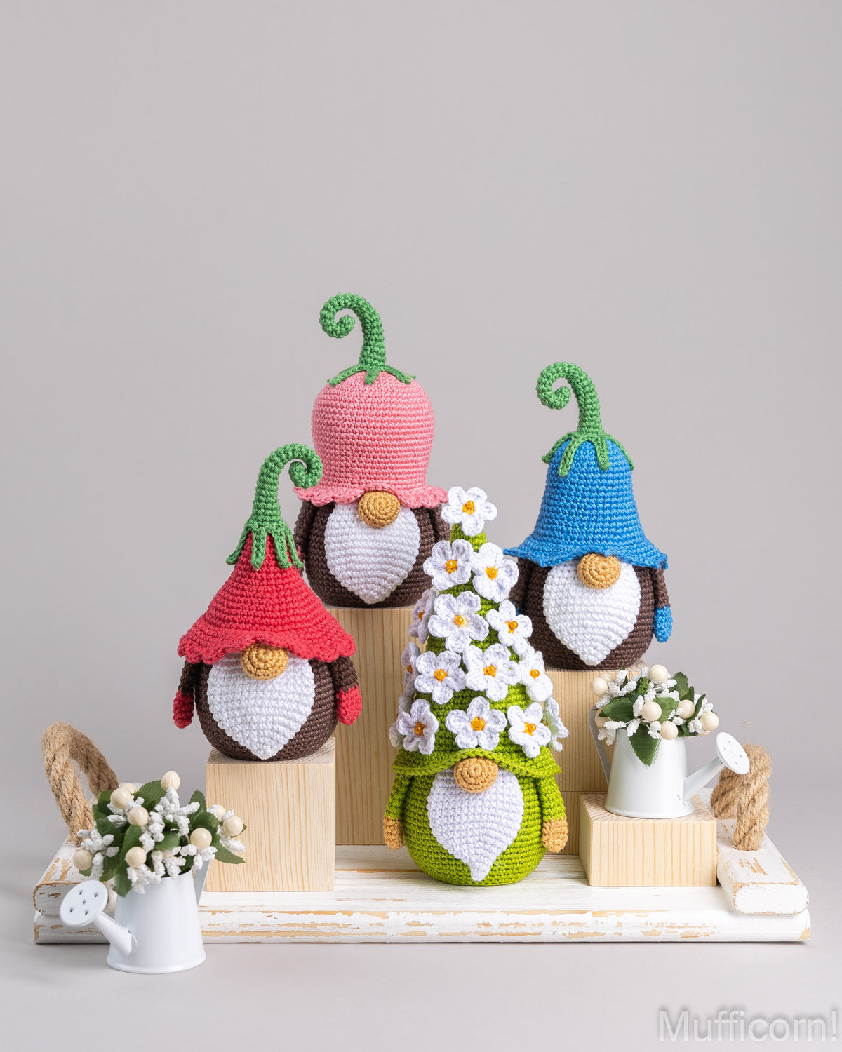 Crochet Patterns Bundle: Flower Gnomes