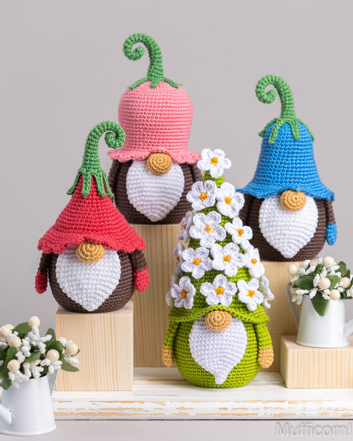 Crochet Patterns Bundle: Flower Gnomes