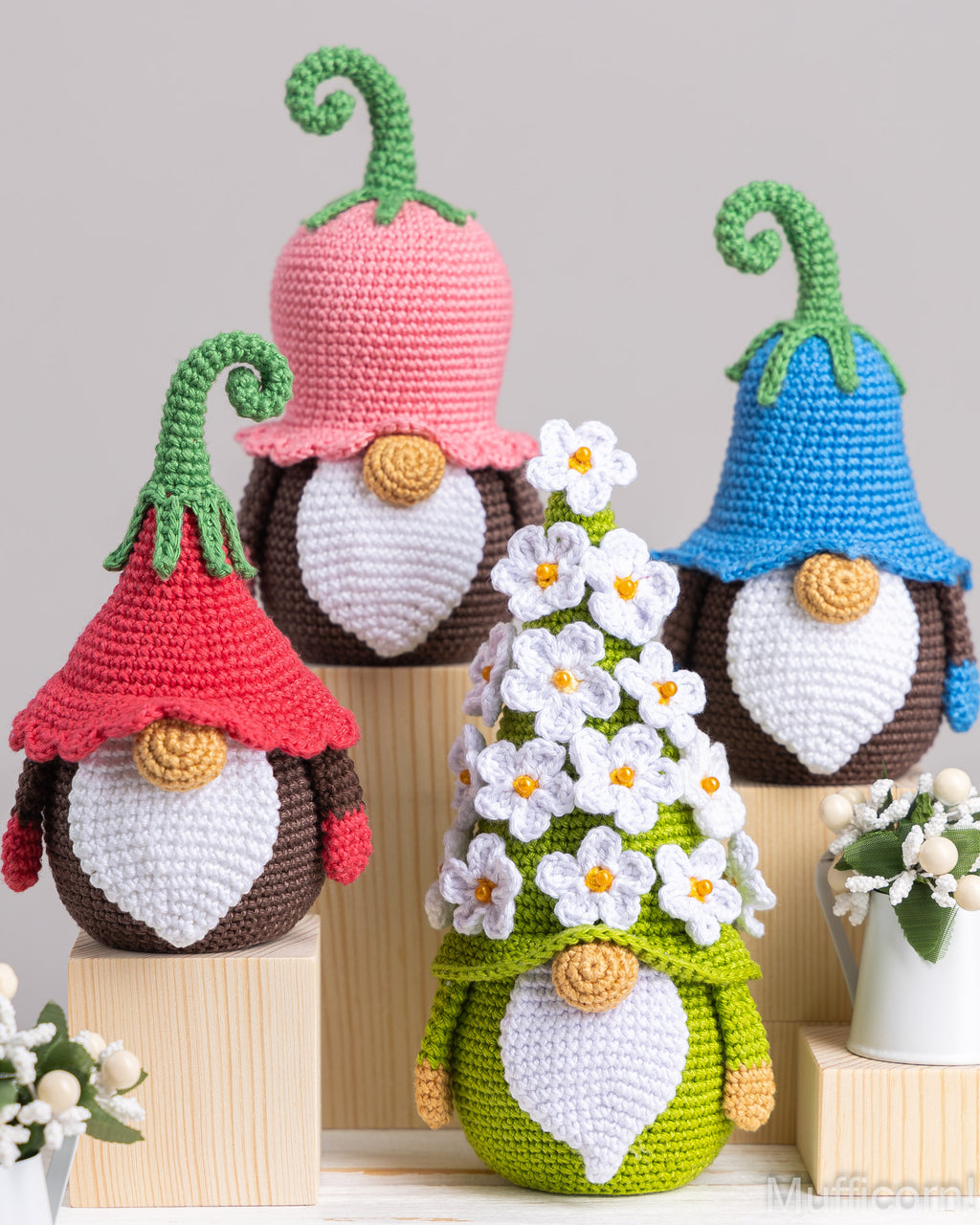 Crochet Patterns Bundle: Flower Gnomes