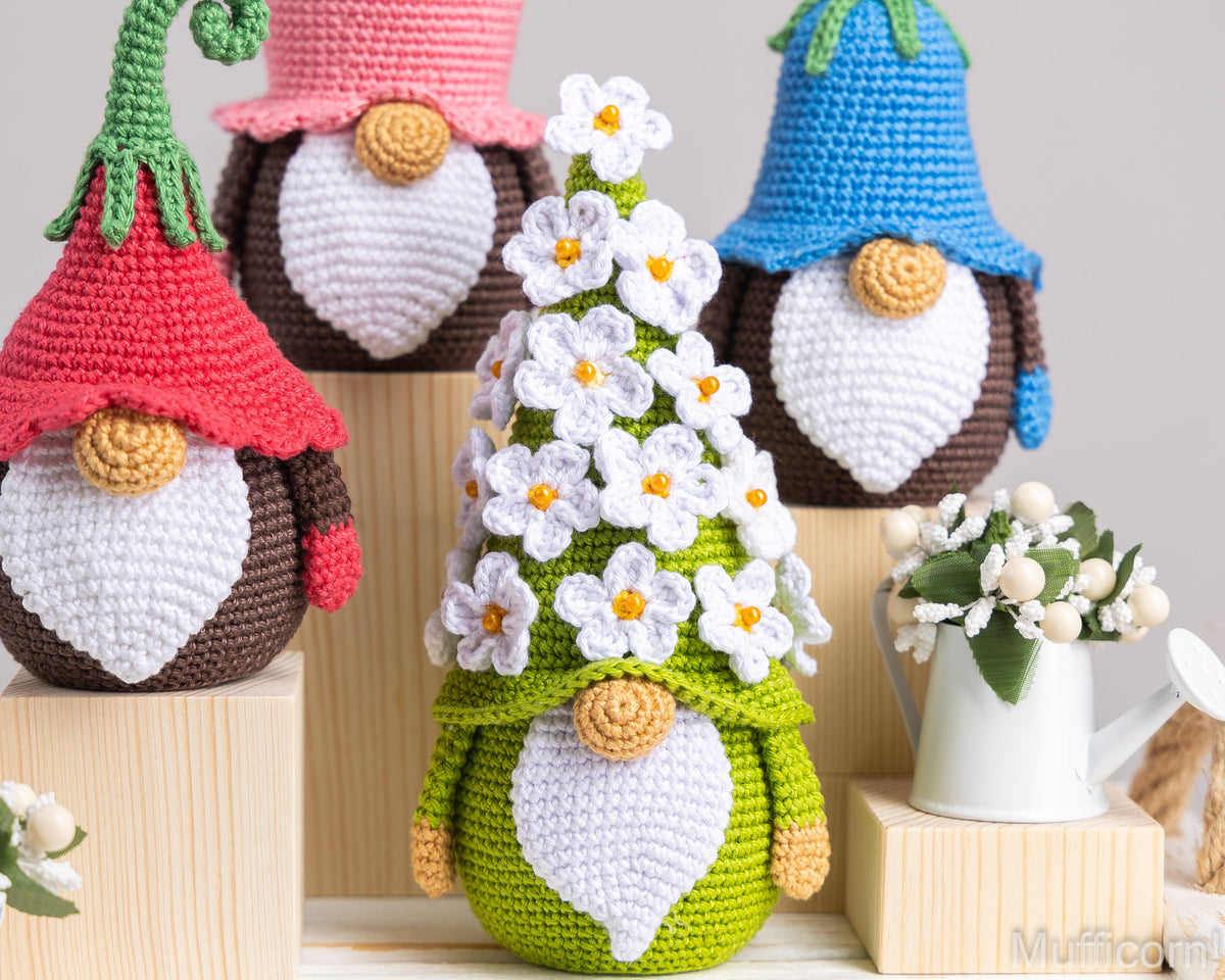 Crochet Patterns Bundle: Flower Gnomes