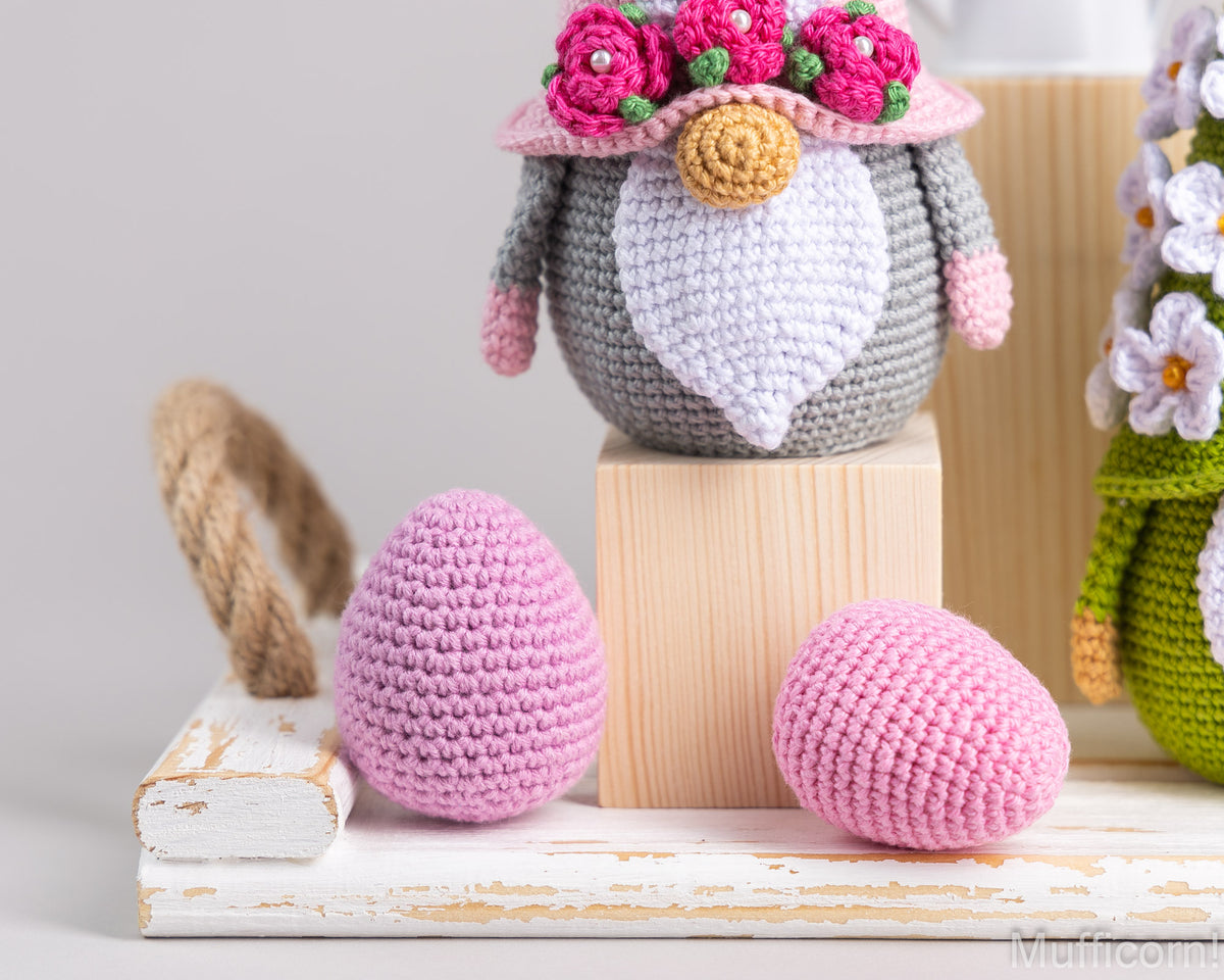 Crochet Patterns Bundle: Easter Bunny Gnomes and Flower Gnome