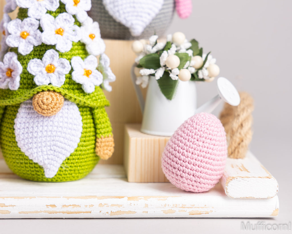 Crochet Patterns Bundle: Easter Bunny Gnomes and Flower Gnome