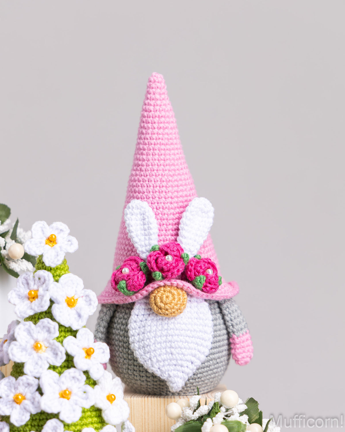 Crochet Patterns Bundle: Easter Bunny Gnomes and Flower Gnome