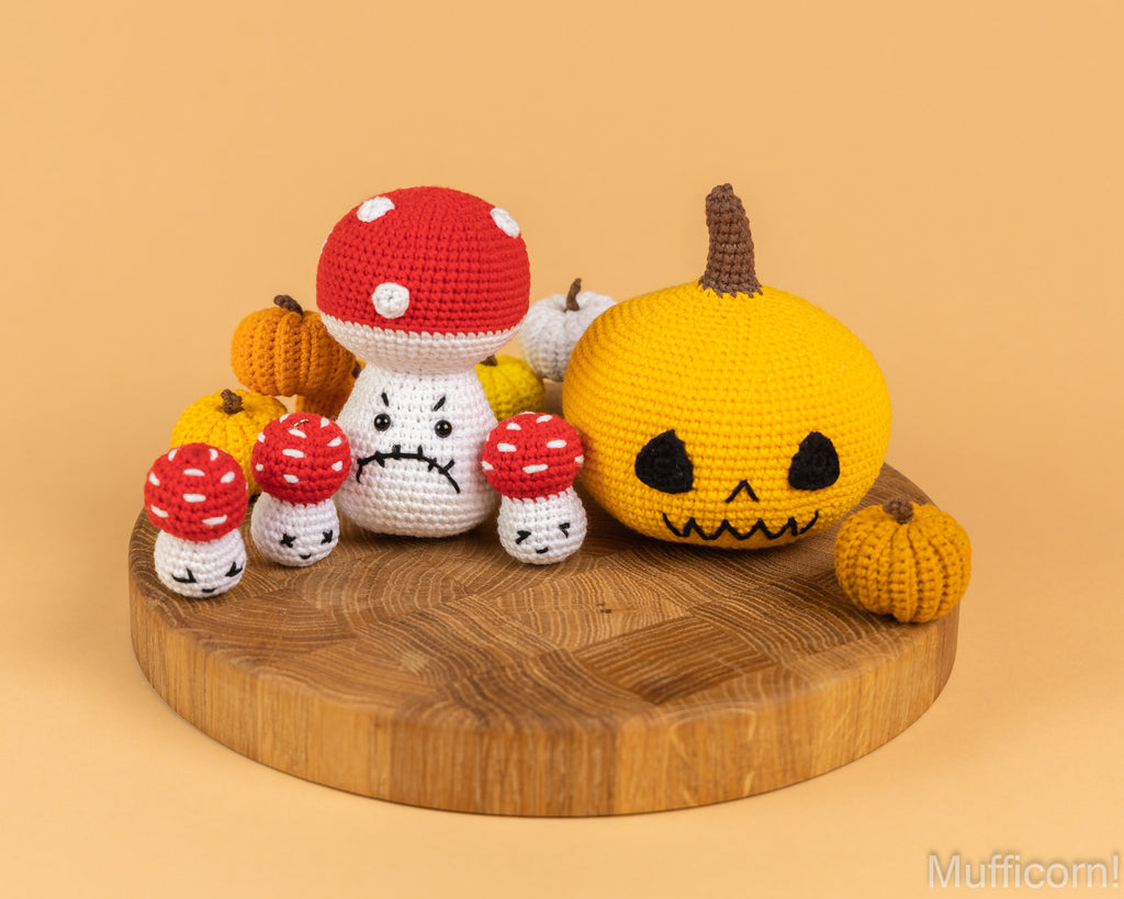 Crochet Halloween patterns bundle: Creepy Friends
