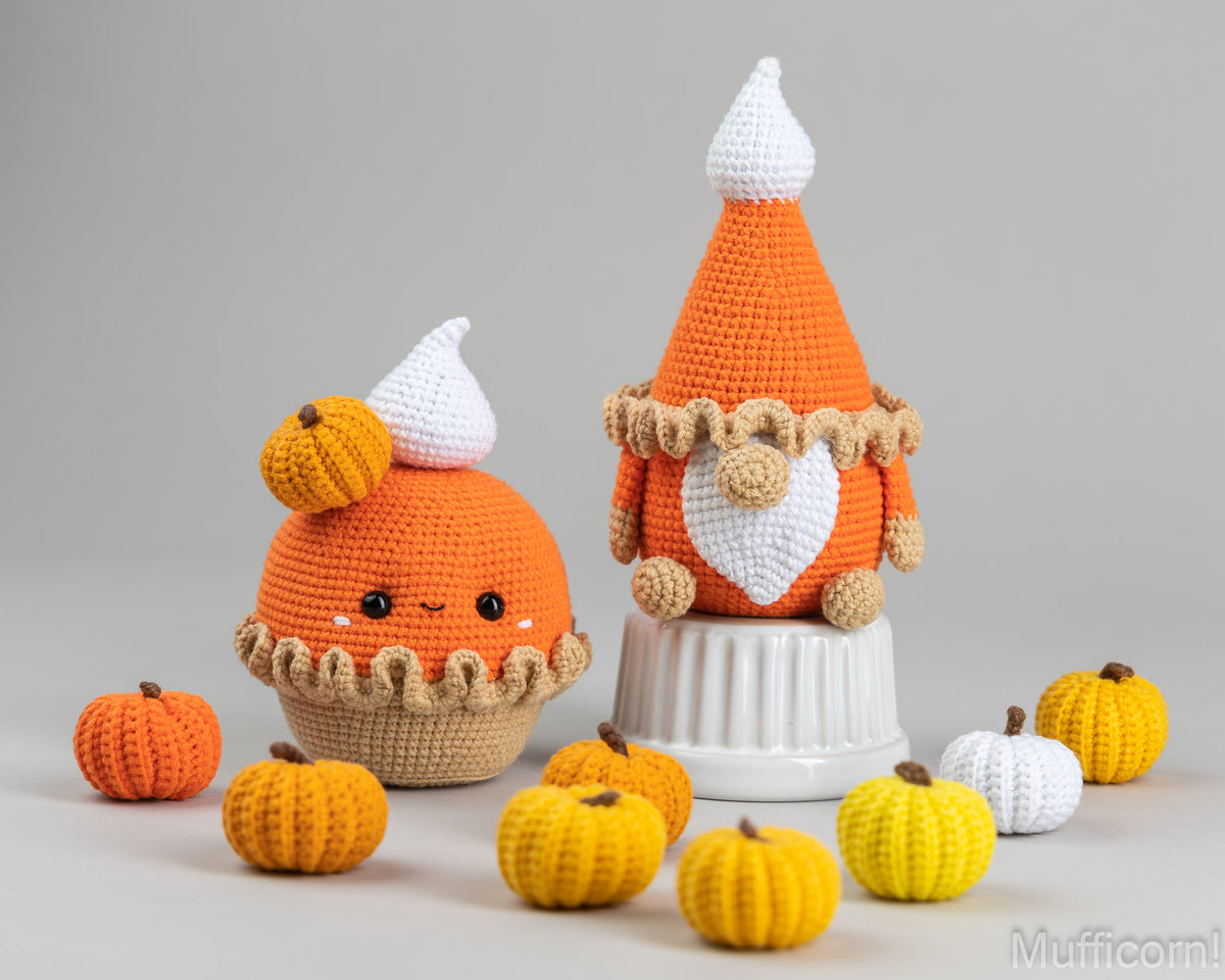 Crochet patterns bundle: Pumpkin Pie & Gnome