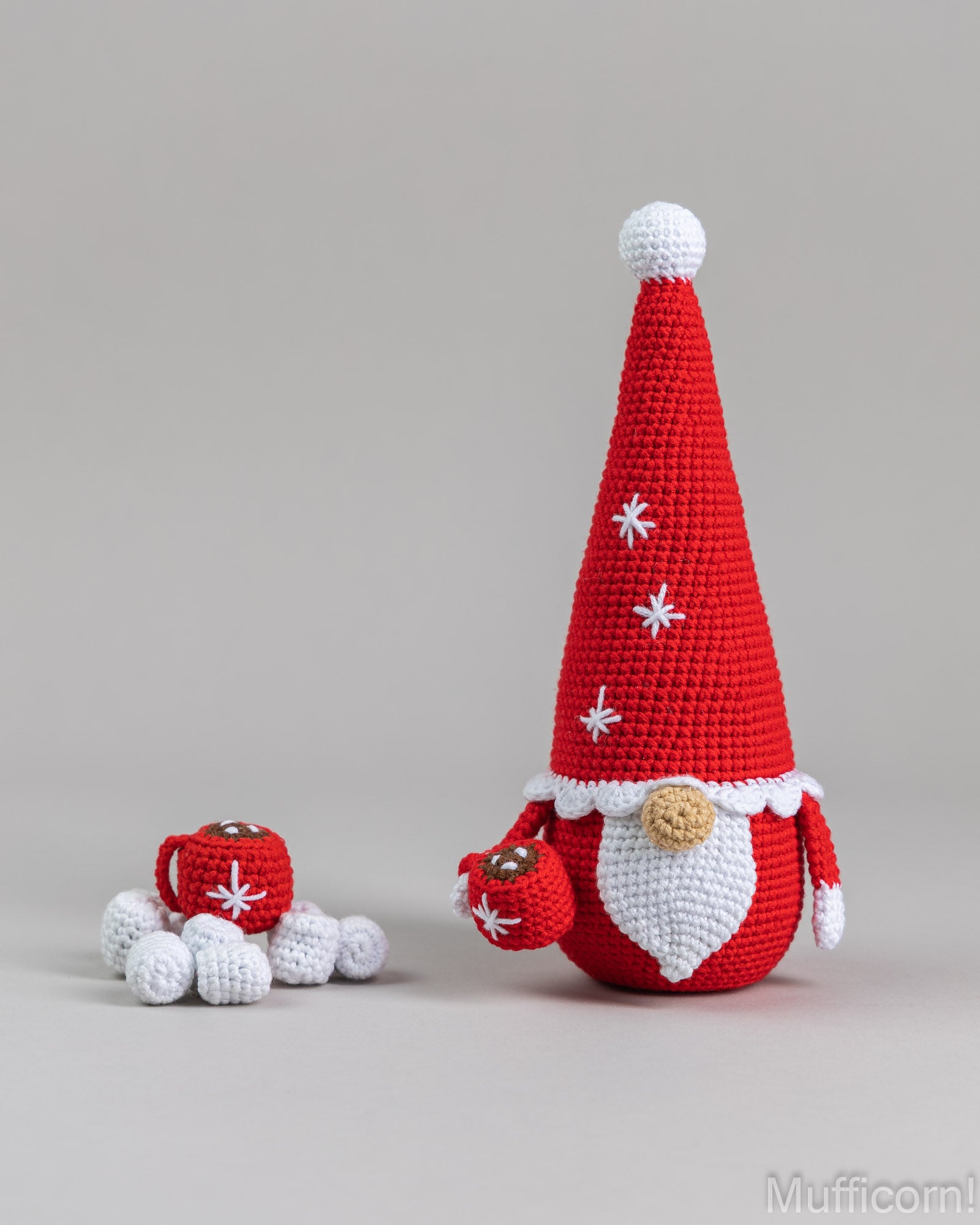 Santa Gnome with a cup