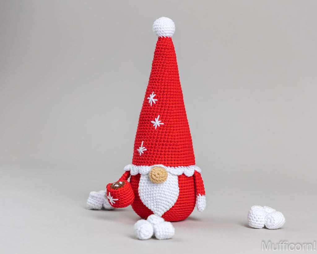 Santa Gnome with a cup