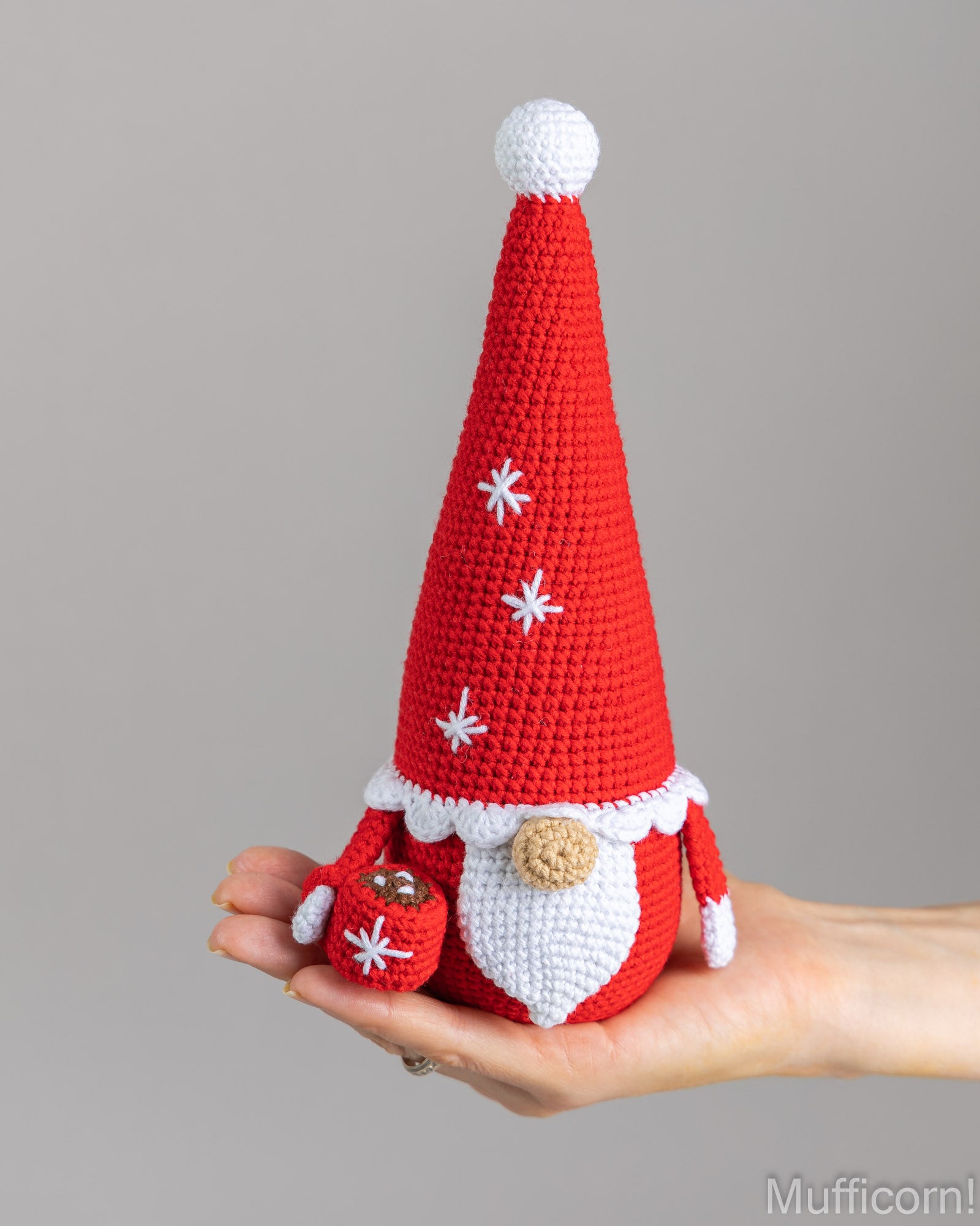 Santa Gnome with a cup