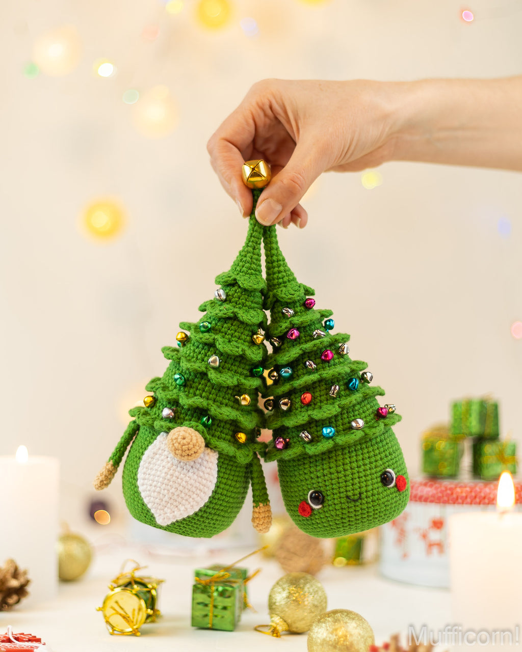 Crochet patterns bundle: Christmas tree gnome & Amigurumi christmas tree