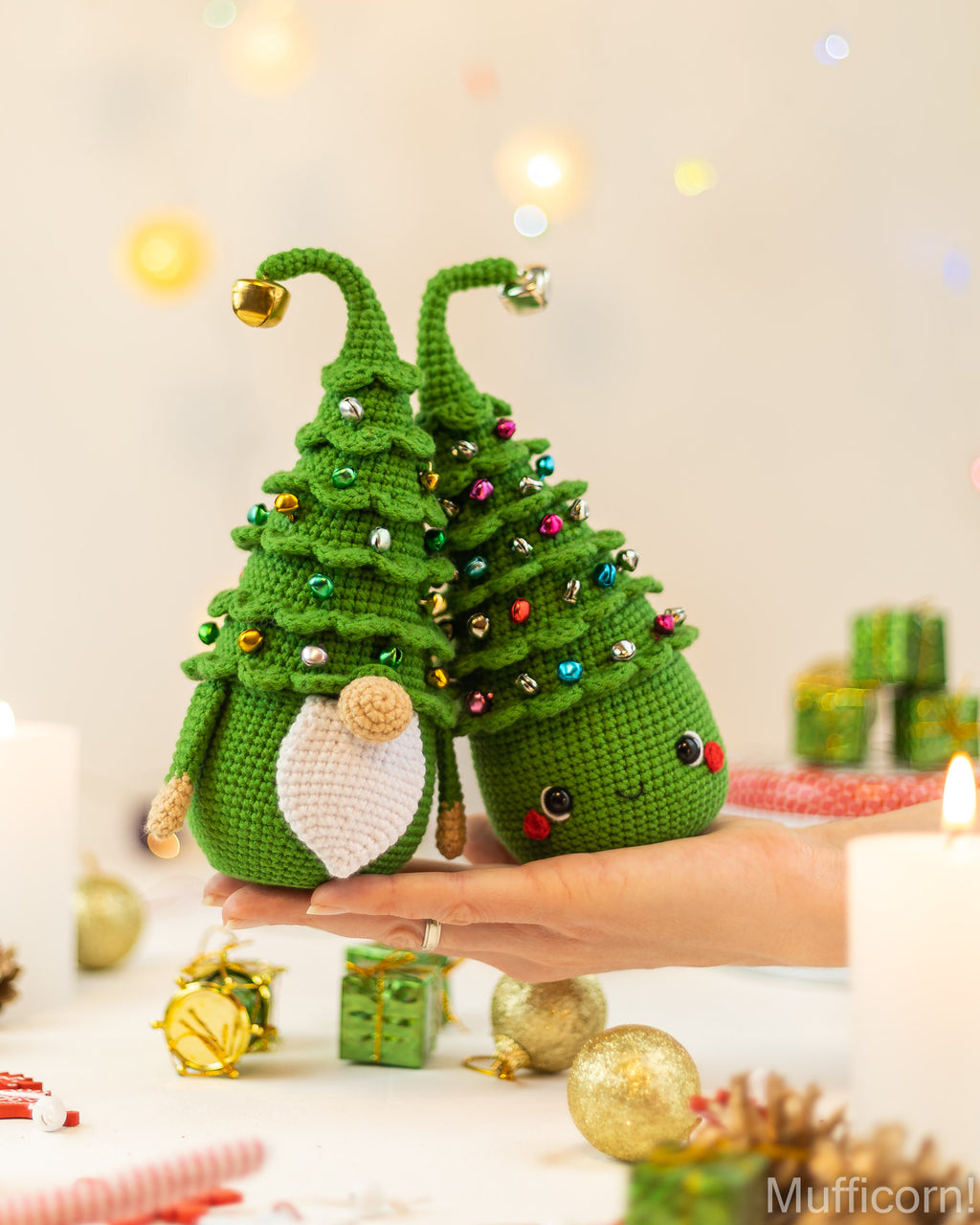 Crochet patterns bundle: Christmas tree gnome & Amigurumi christmas tree