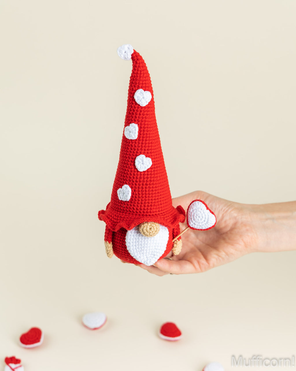 Tall Valentine Heart Gnome