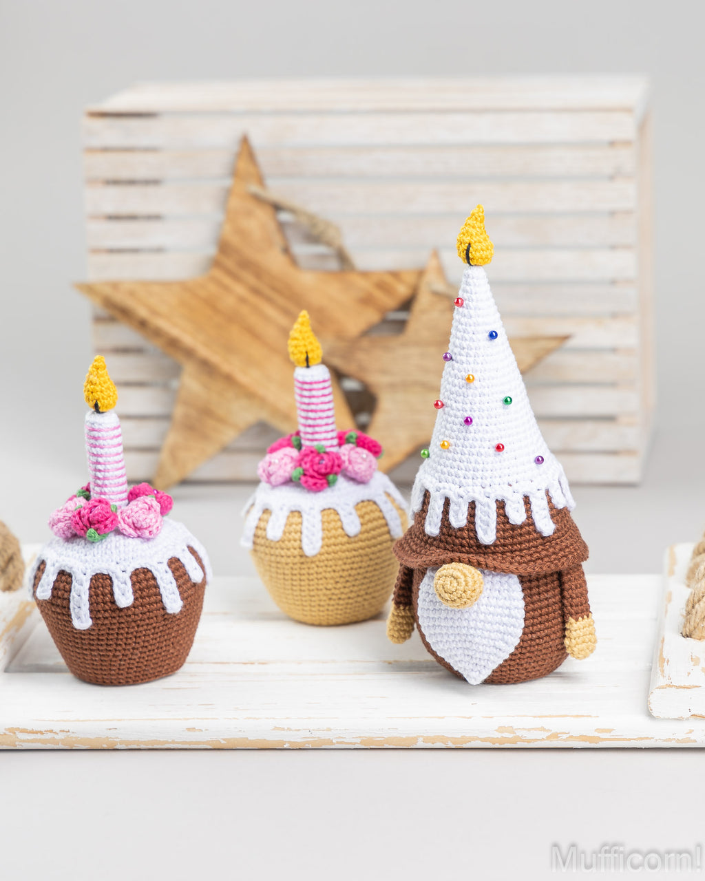 Birthday Gnome with Cupcake