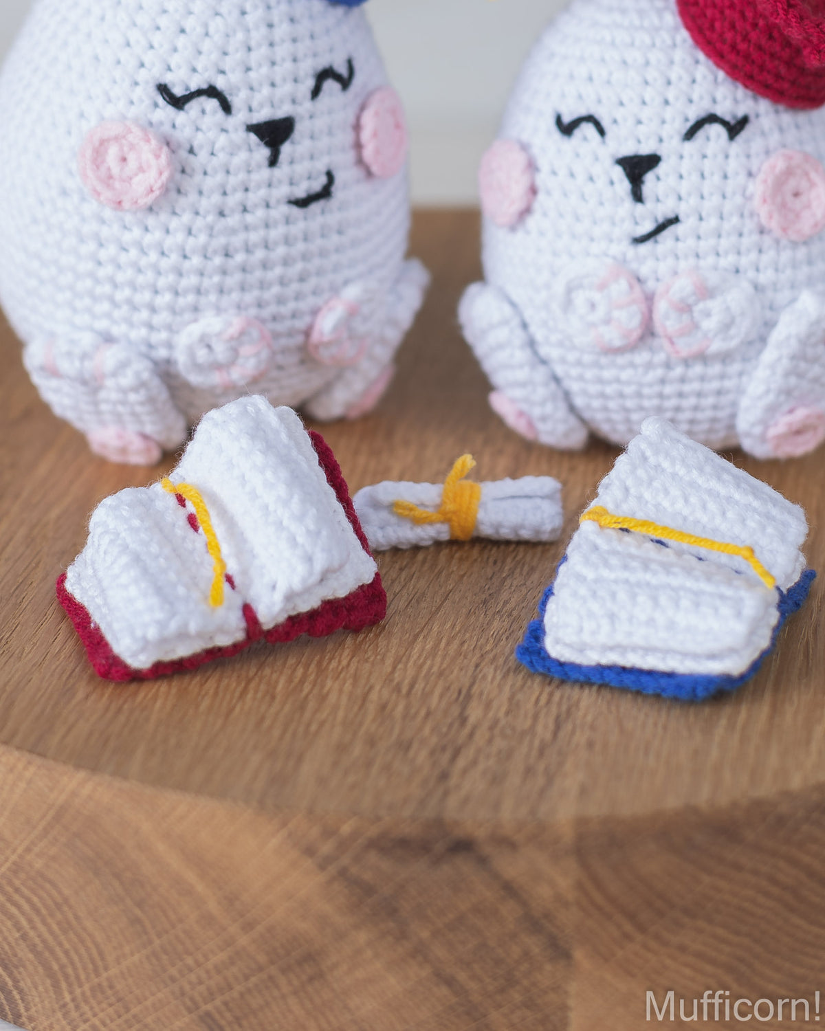 Crochet amigurumi books pattern detail