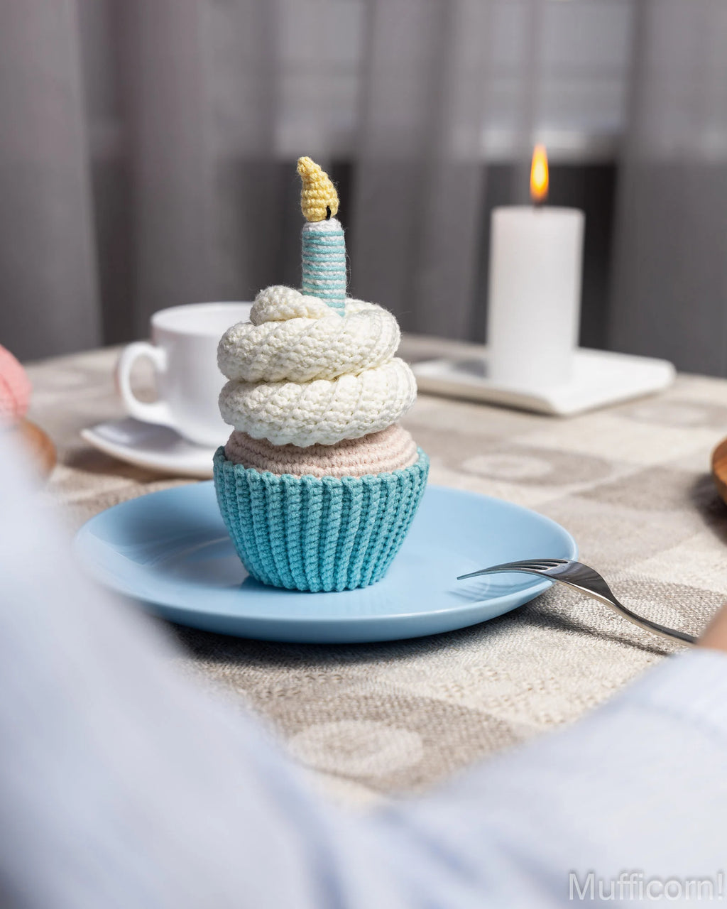 Crochet Birthday Cupcake
