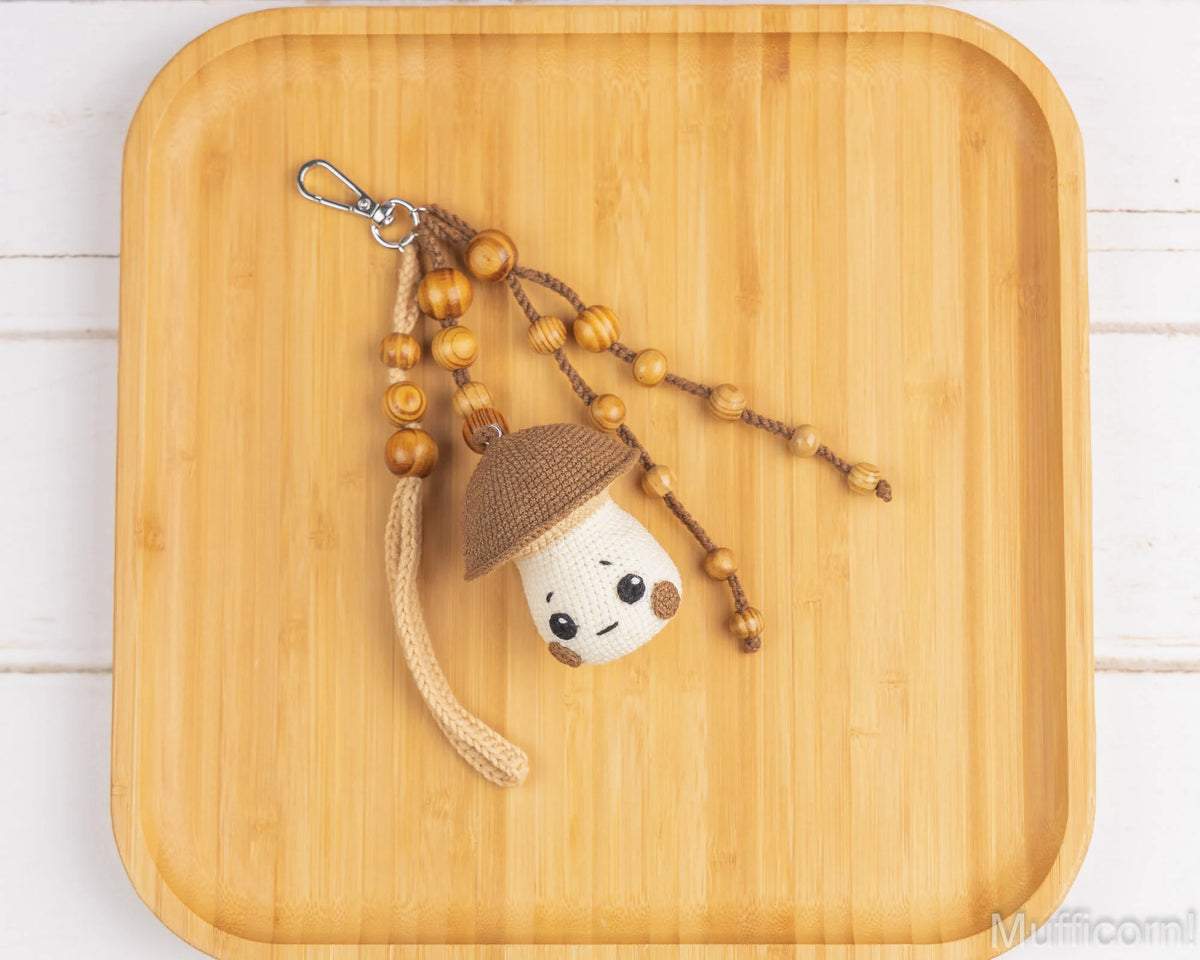 Amigurumi Mushroom Keychain
