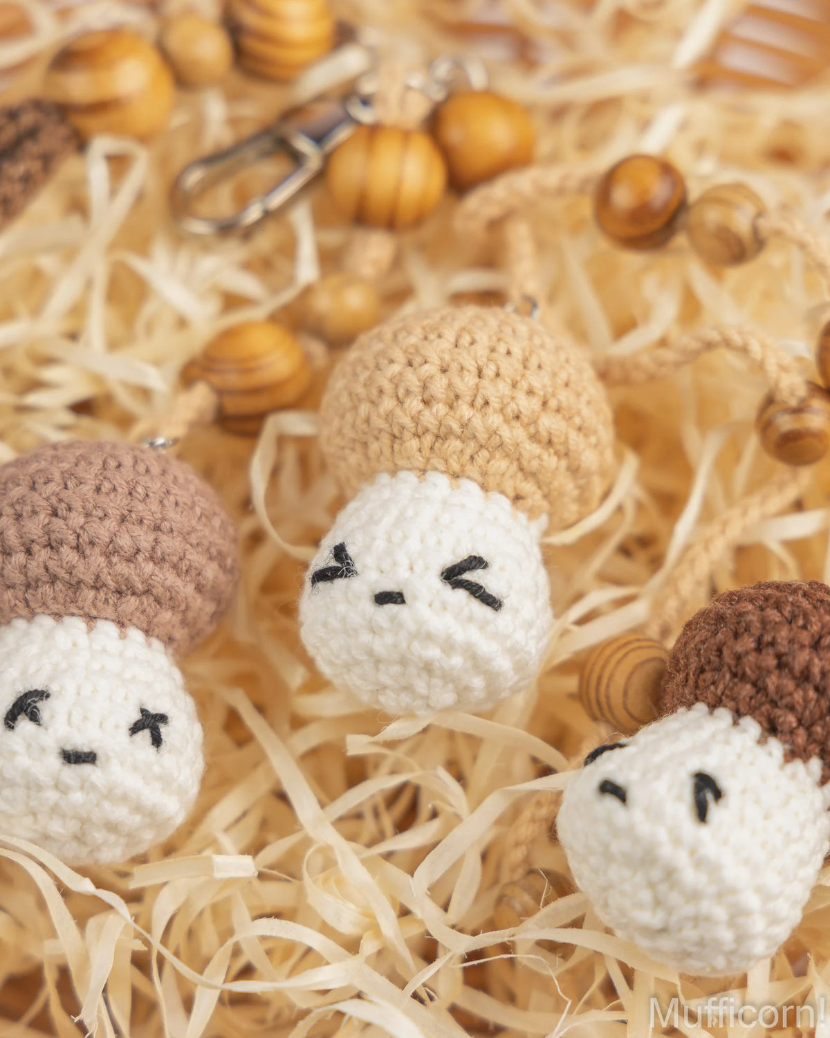 Brown Cap Mushroom Keychain