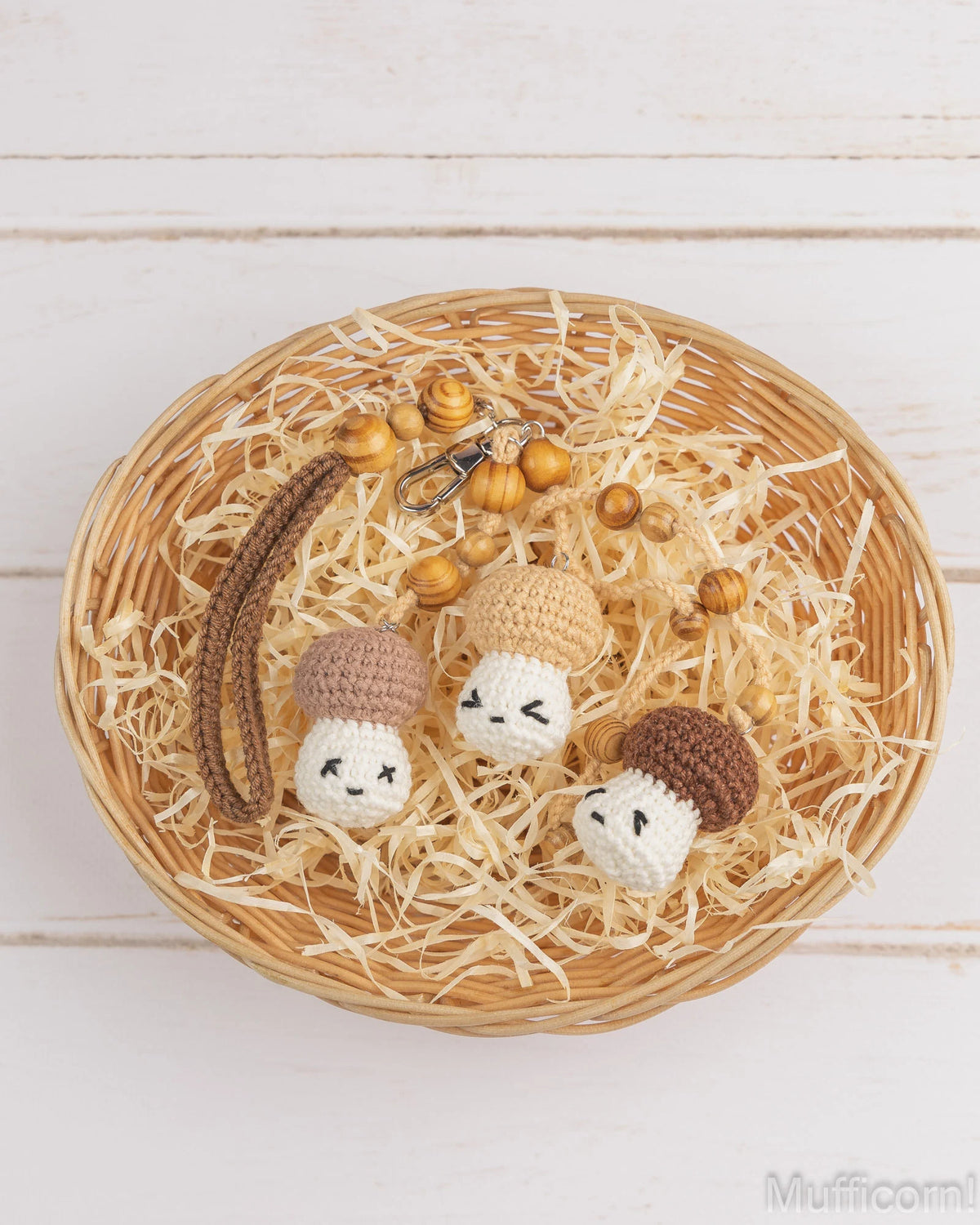 Brown Cap Mushroom Keychain