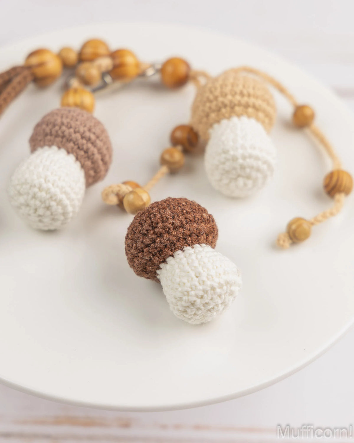Brown Cap Mushroom Keychain