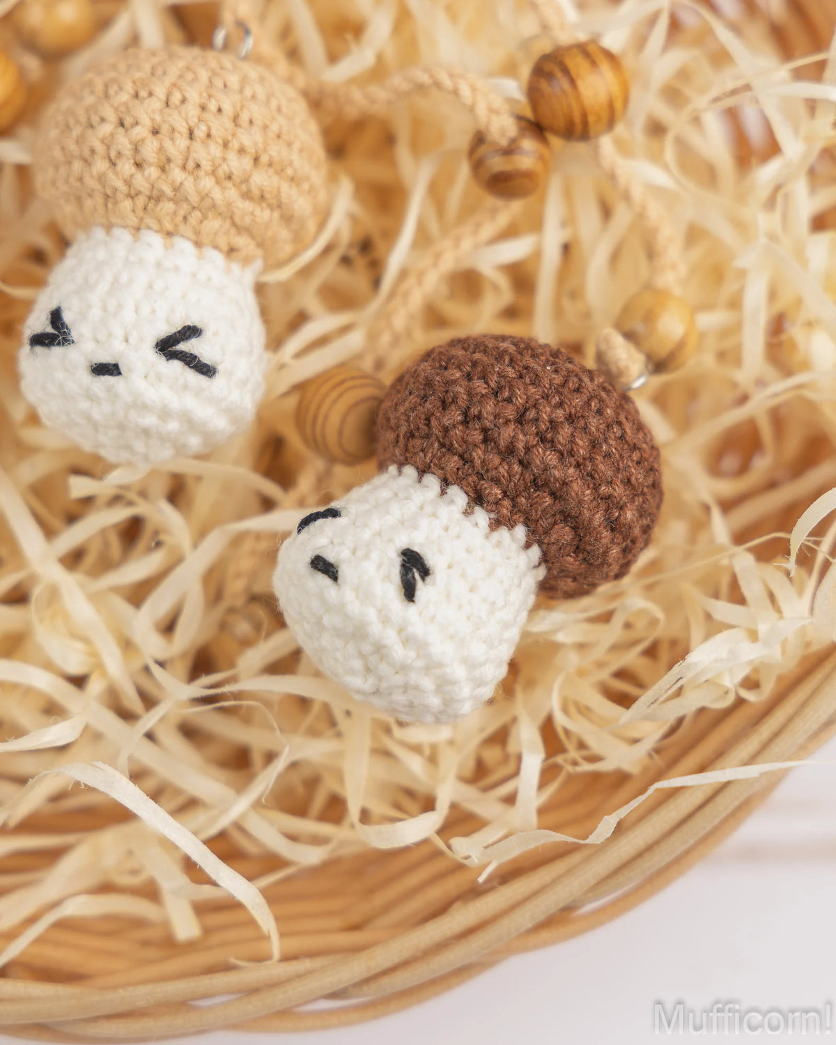 Brown Cap Mushroom Keychain