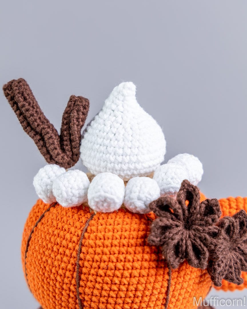 Crochet Patterns Bundle: Pumpkin spice latte Gnome & Cup