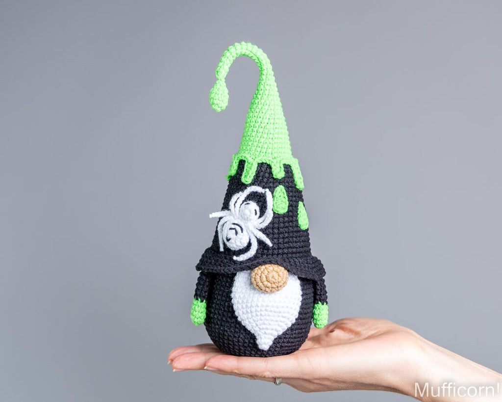 Halloween Gnome with Spider and Potion
