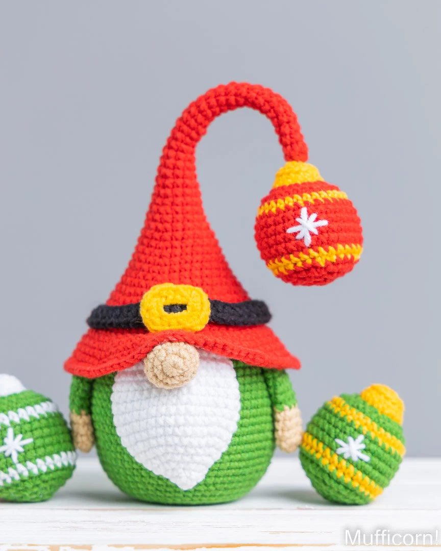 Santa Gnome with Ornaments
