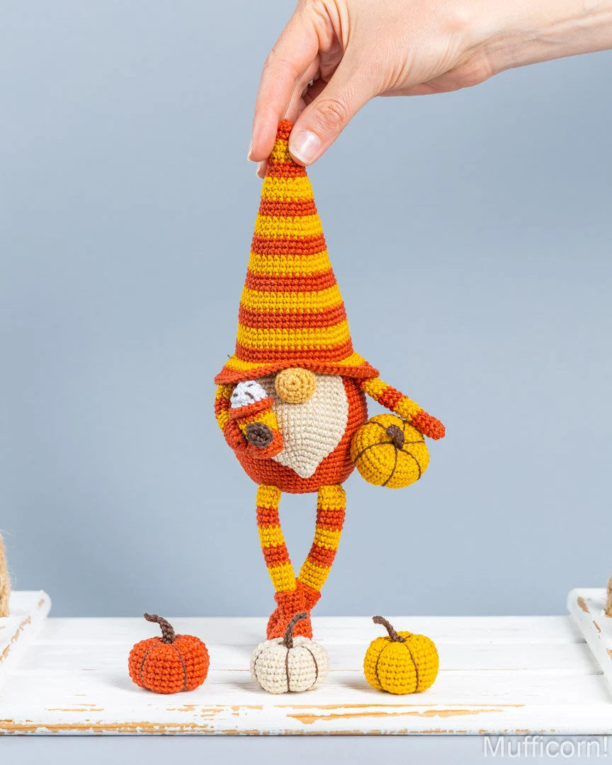 Halloween gnome with Pumpkin & Latte