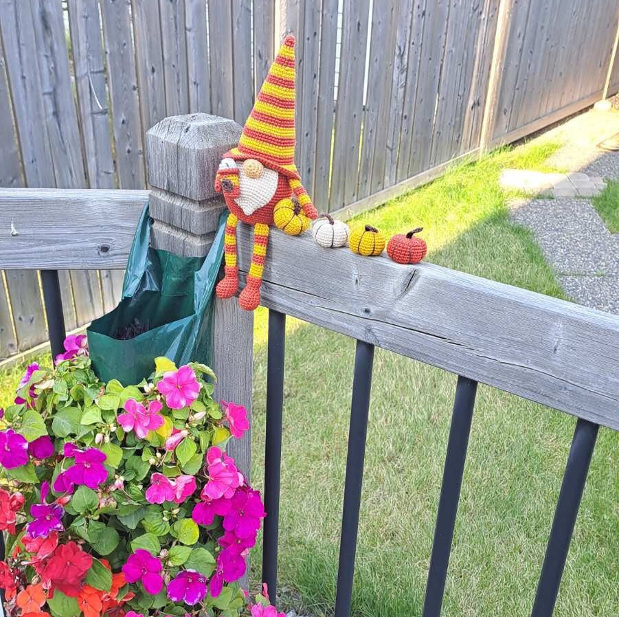 Halloween gnome with Pumpkin & Latte