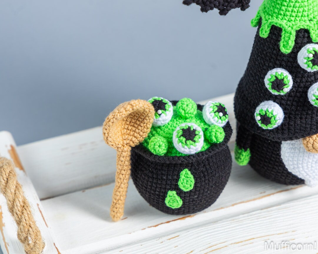 Halloween Gnome with Eyes and Potion