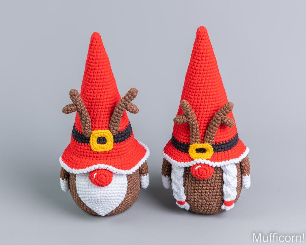 Crochet Patterns Bundle: Reindeer & Christmas Tree gnomes