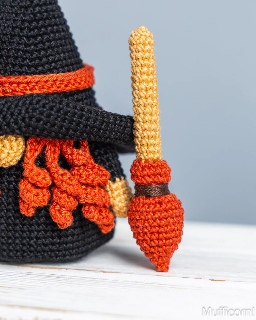 Witch Gnome with a Broom