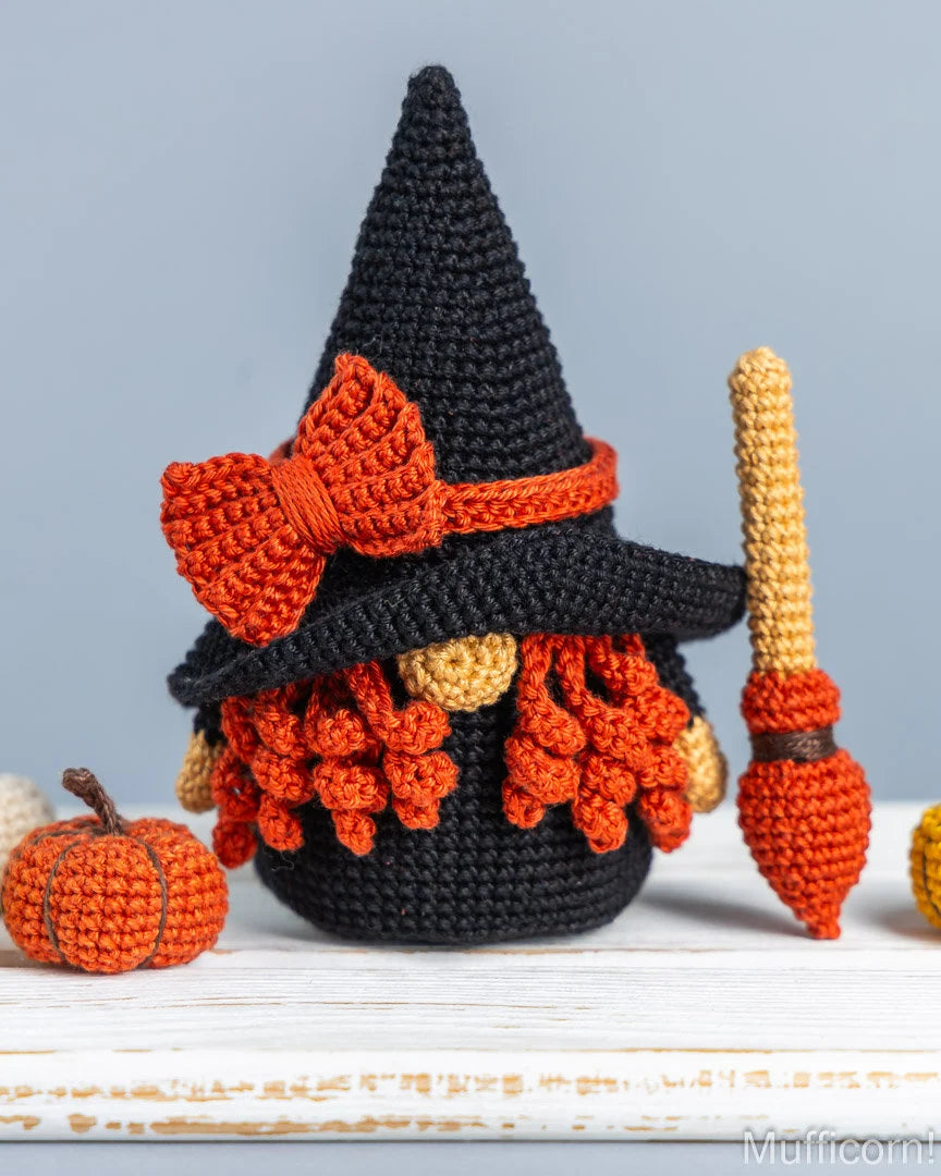 Witch Gnome with a Broom
