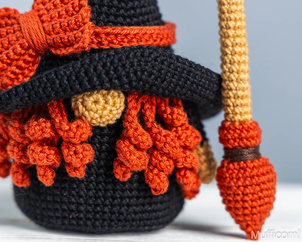 Witch Gnome with a Broom