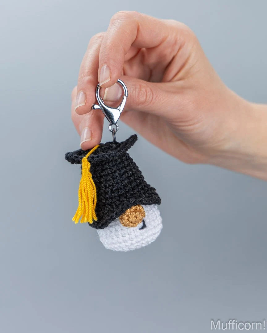 Amigurumi Graduation Gnomes Keychains