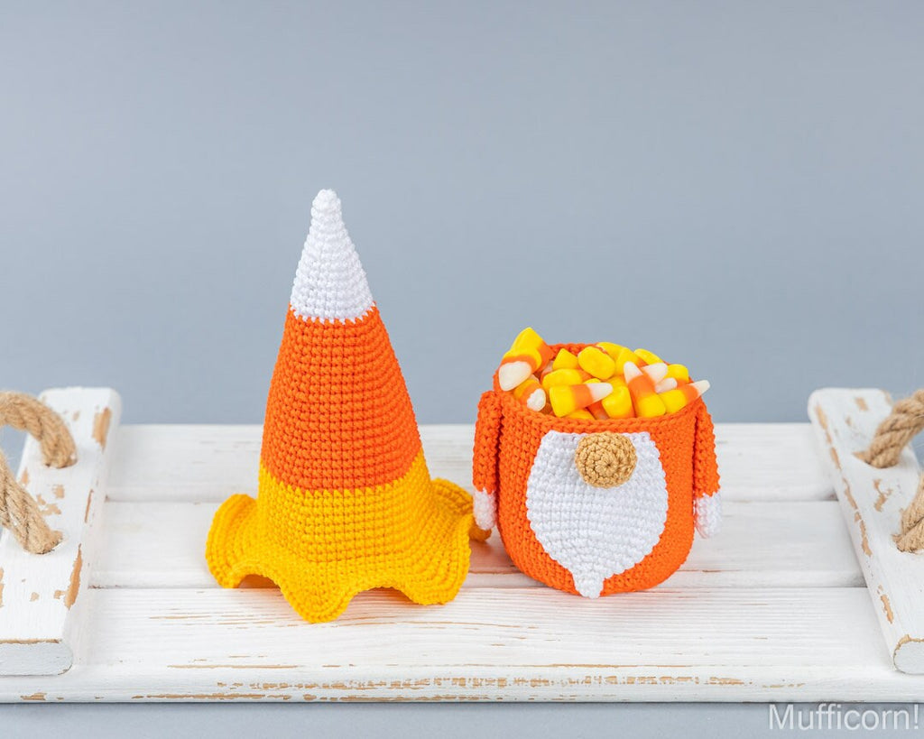 Halloween gnome candy corn Candy Keeper